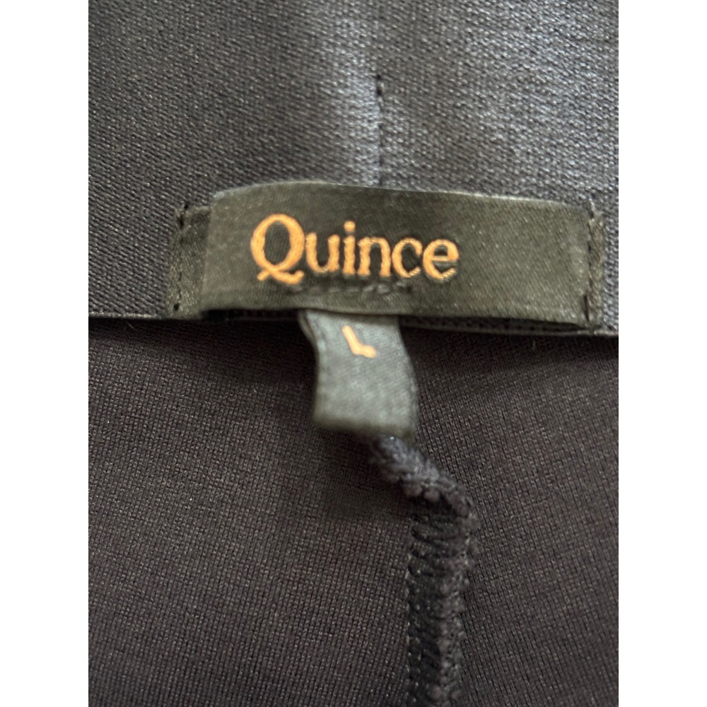 Quince Womens Ultra-Stretch Ponte Straight Leg Pants Navy Size L Pintuck Seams - Picture 5 of 8